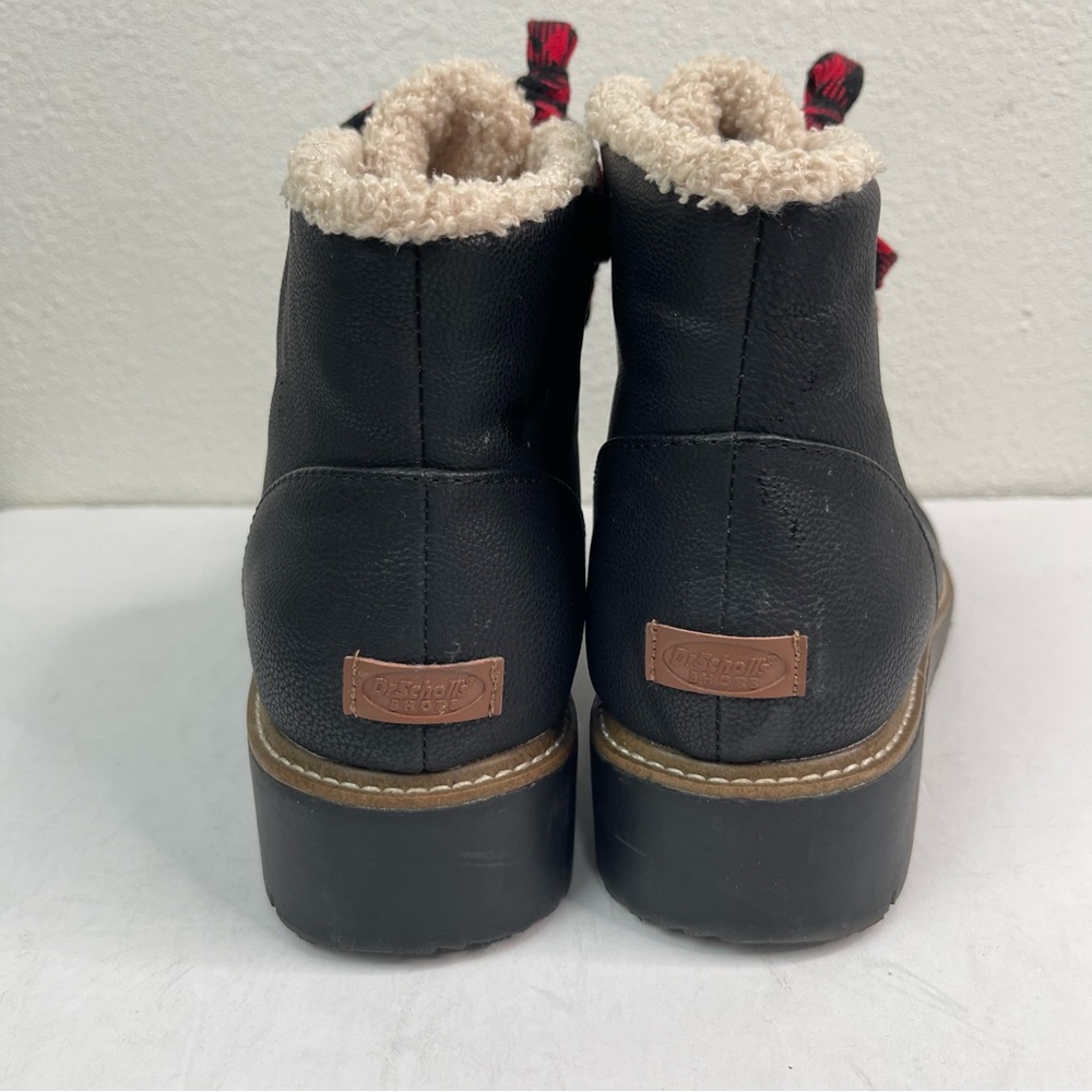 Dr. Scholls Ankle Boots Womens So Cozy Winter Hiking Lace Up Sherpa Black us 9.5 - Picture 6 of 9